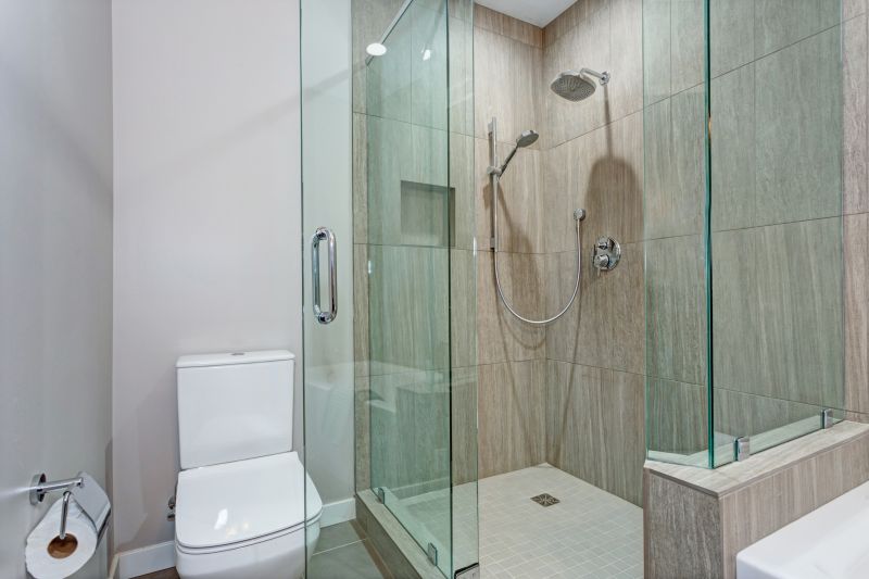 Glass Shower with Modern Fixtures